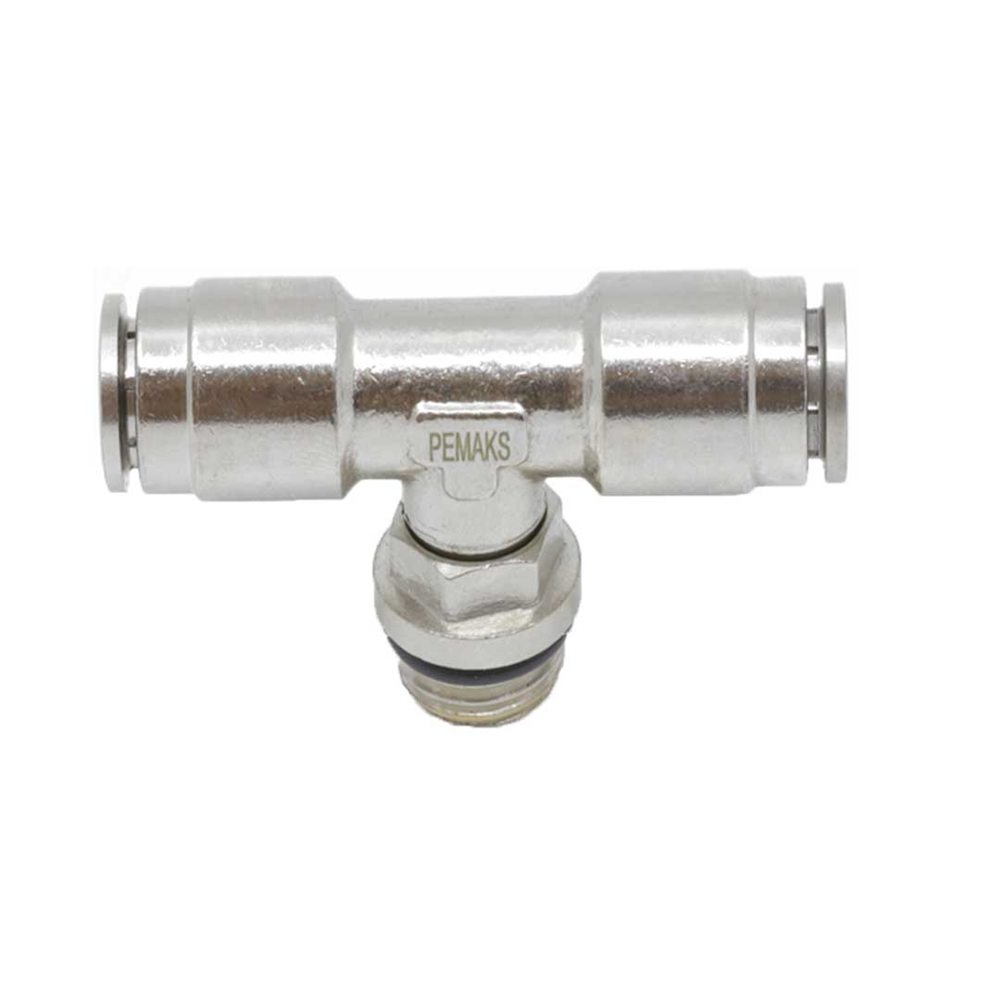 Тройник цанговый T-образный с резьбой PRBTO-1/8-4 Pemaks