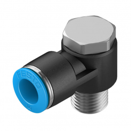 QSLV-G3/8-10 Угловой штуцер с цанговым зажимом и резьбой