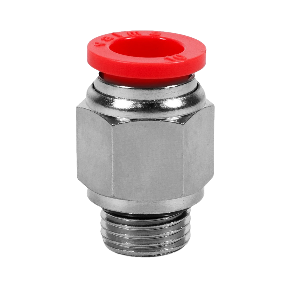 QP-AD-08-G38 Фитинг прямой, 8мм x G 3/8 (наруж.резьба)