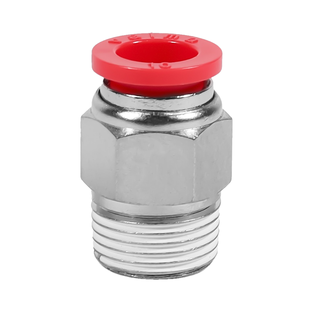 QP-AD-08-R38 Фитинг прямой, 8мм x R 3/8 (наруж.резьба)