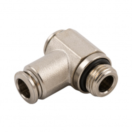 EMH10-02G-A Штуцер угловой с серьгой латунь G1/4 10мм